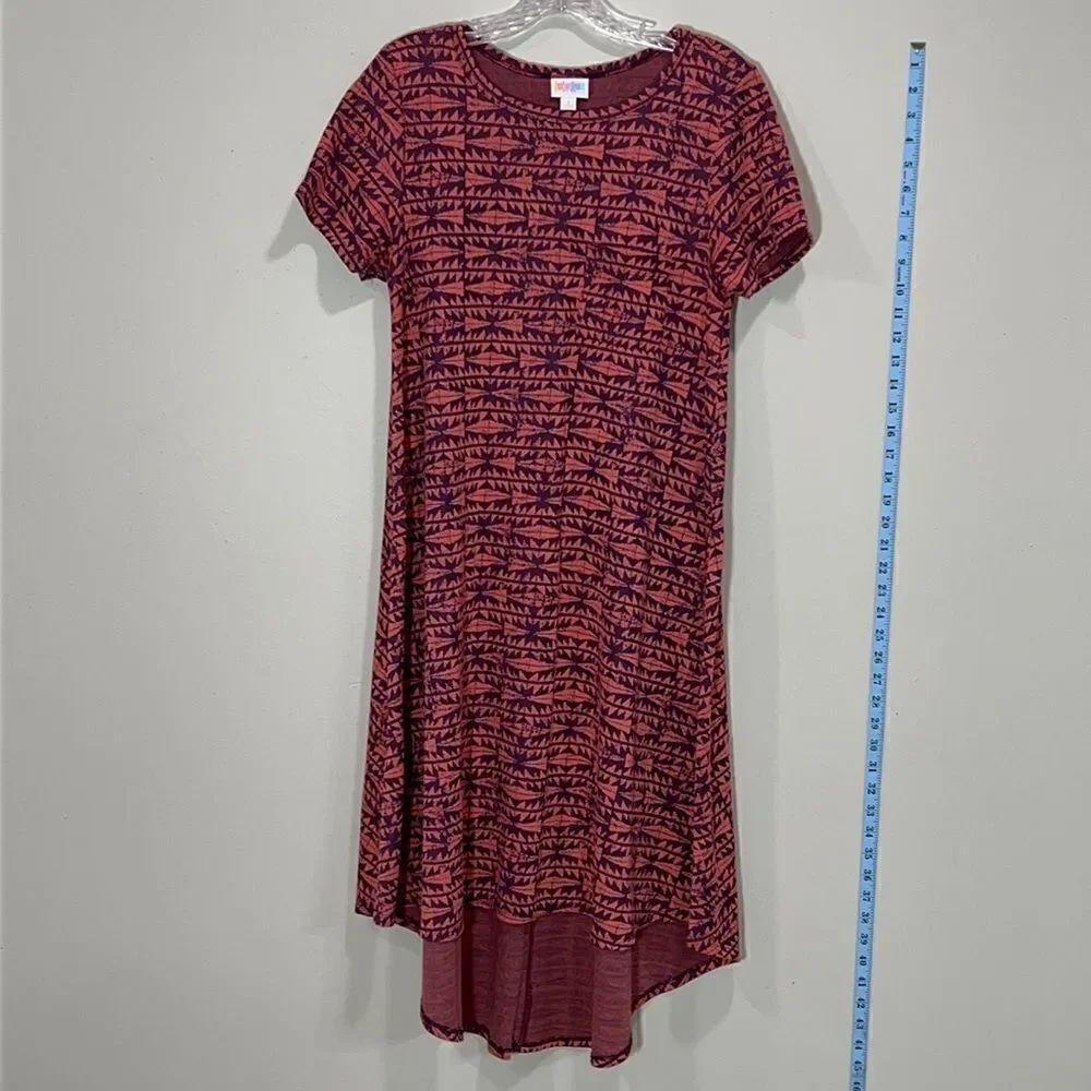 Orange & Purple Short Sleeve Dress By LuLaRoe. Size Small.